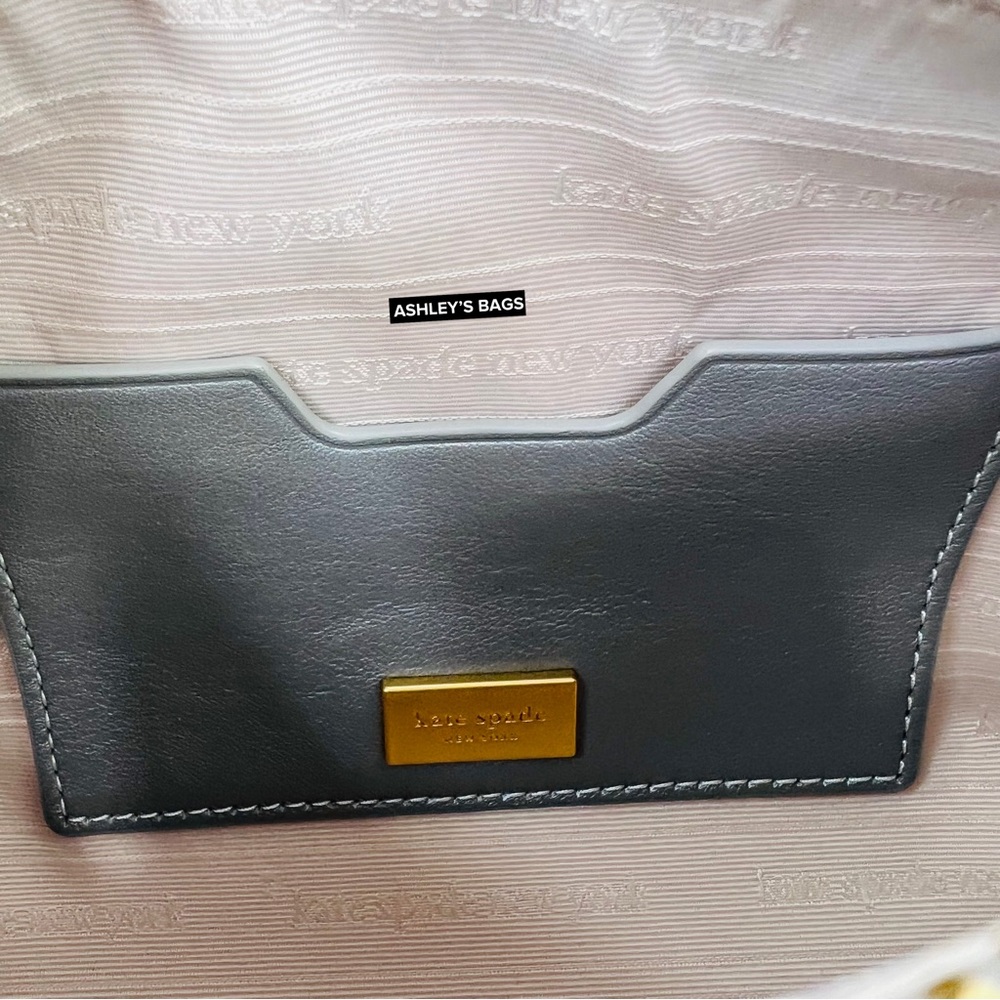 Kate Spade Sweet Treats Festive Pleated Small Barrel Bag In Starlight Silver - Picture 11 of 16